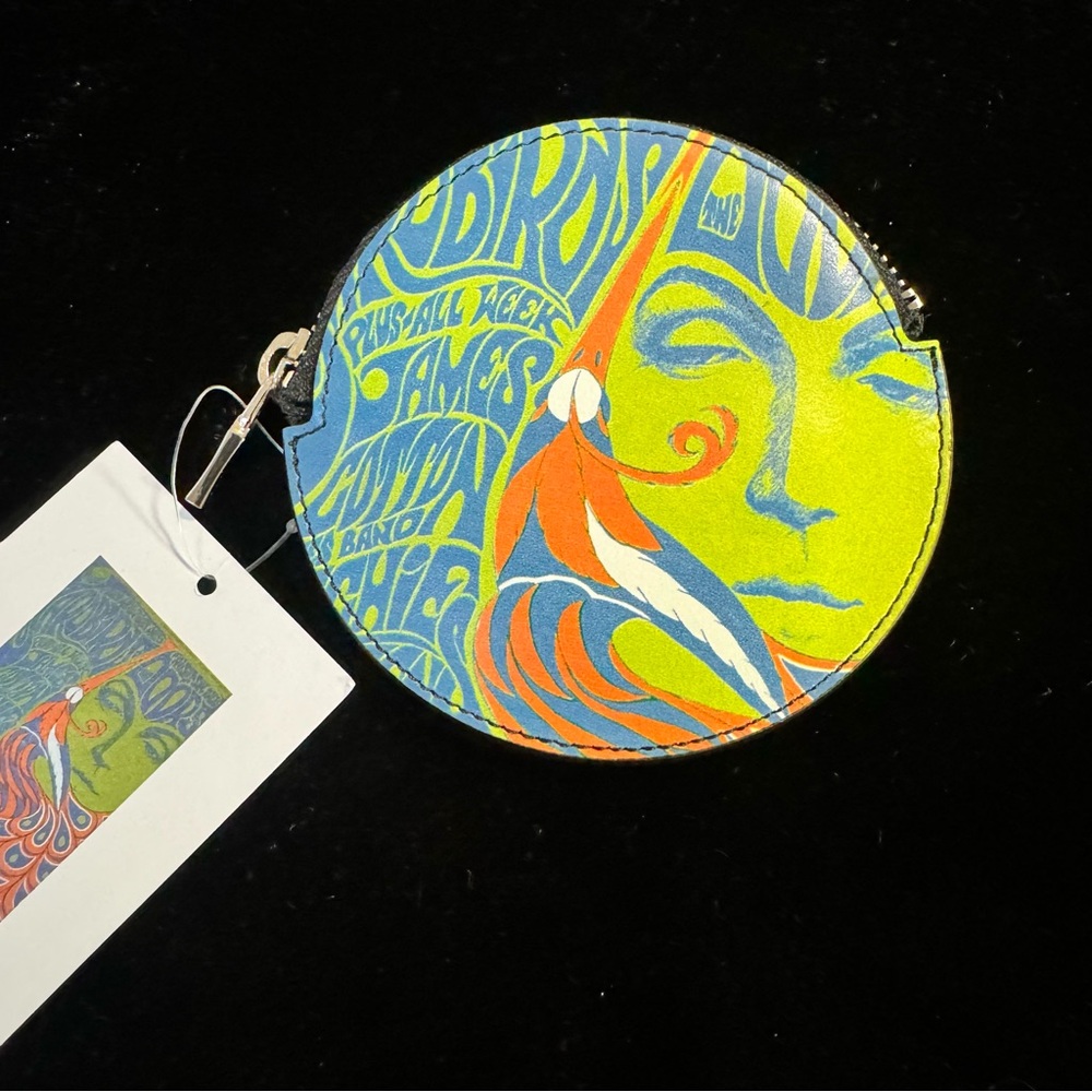 Psychedelic Poster Leather Coin Purse